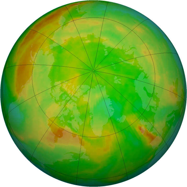 Arctic ozone map for 05 June 2002